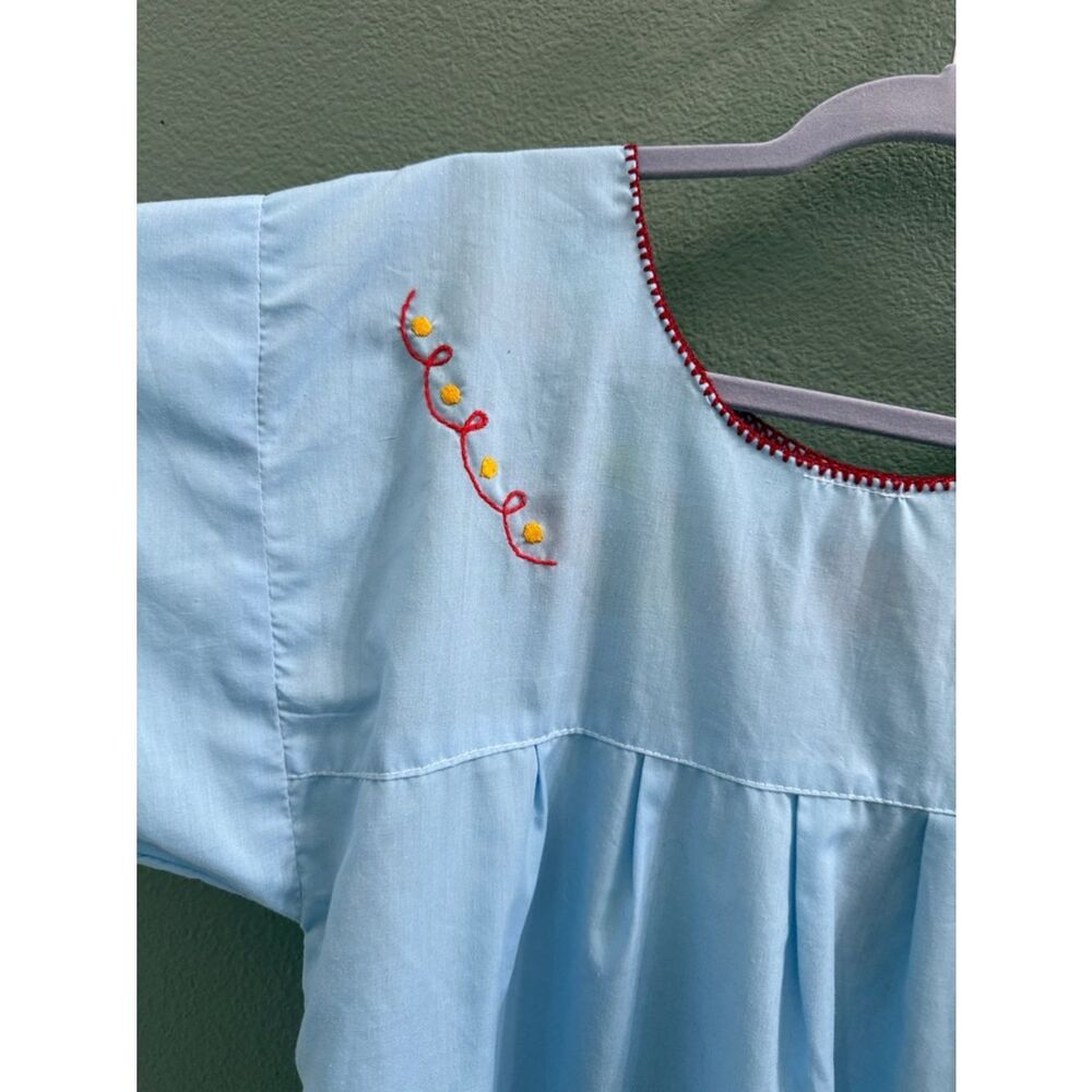 Sz M Embroidered Floral Mexican Dress - Picture 4 of 5